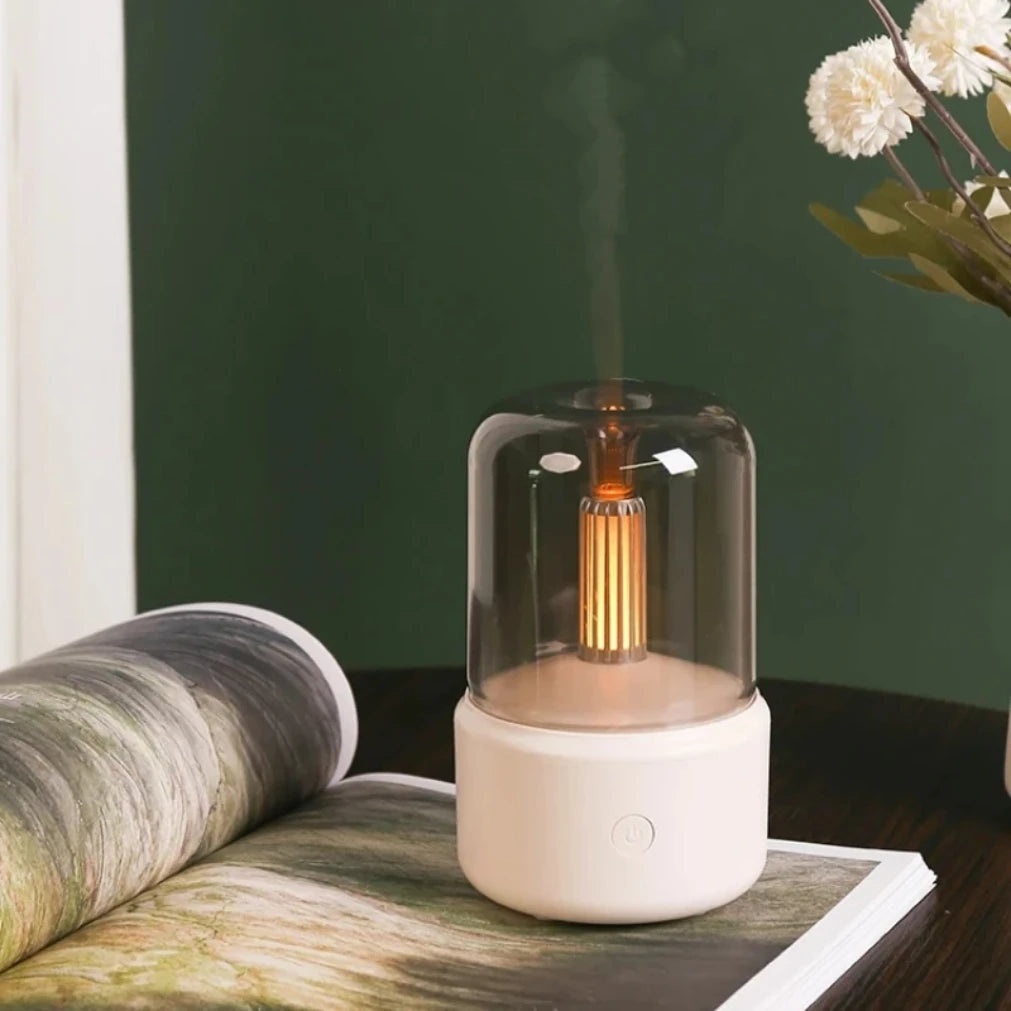 Candlelight Essential Oil Diffuser & Humidifier – Aromatherapy with Auto Shut-Off